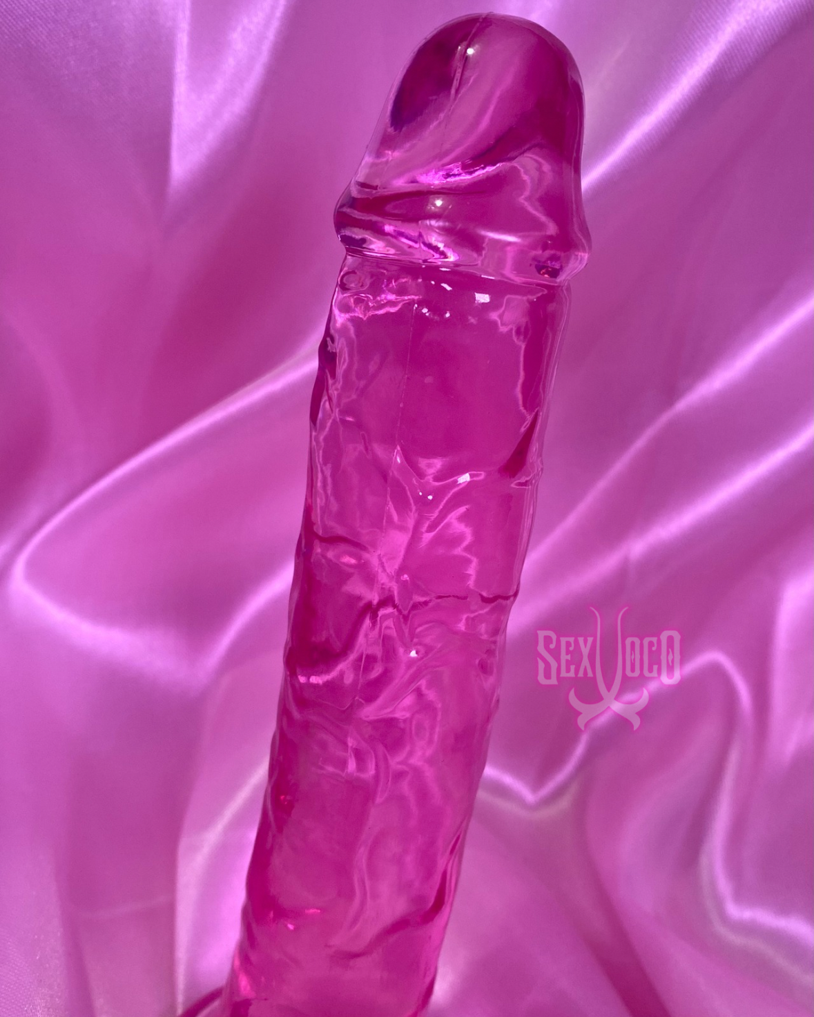 💎 Crystal Rose Dildo: Placer Translúcido y Realista ✨