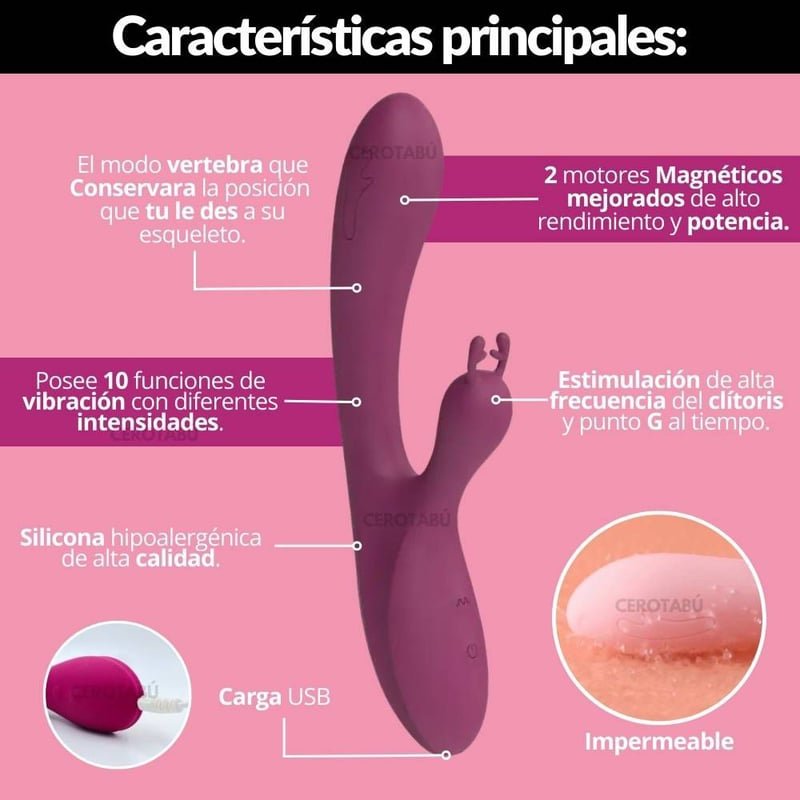 🐰 CONEJO VIBRADOR DUAL: EL REY DEL ORGASMO DOBLE