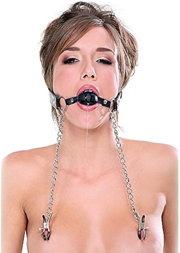 🖤 Combo Bondage 2-en-1: Mordaza de Bola + Pinzas para Pezones ✨⛓️