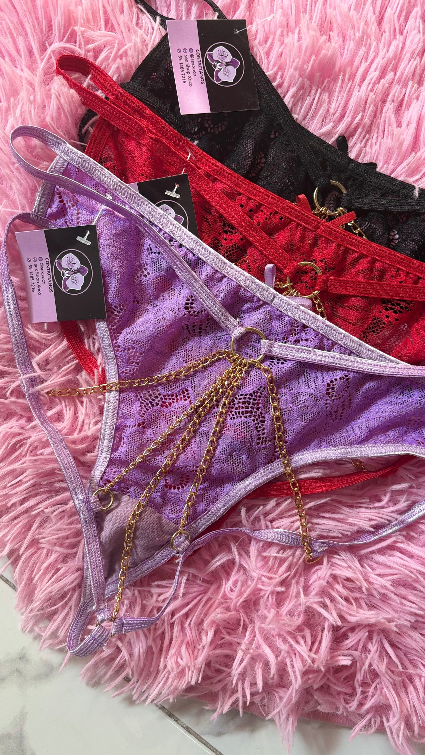 Tanga "Araña" – Diseño de Cadenas y Red 🕷️⛓️🖤