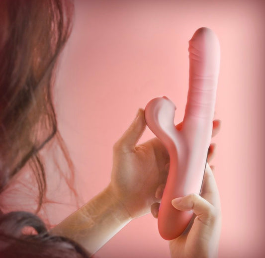 Vibrador Rabbit "Dual Bliss" Telescópico y de Succión – ¡El Todo en Uno Definitivo! 🐰💨↕️