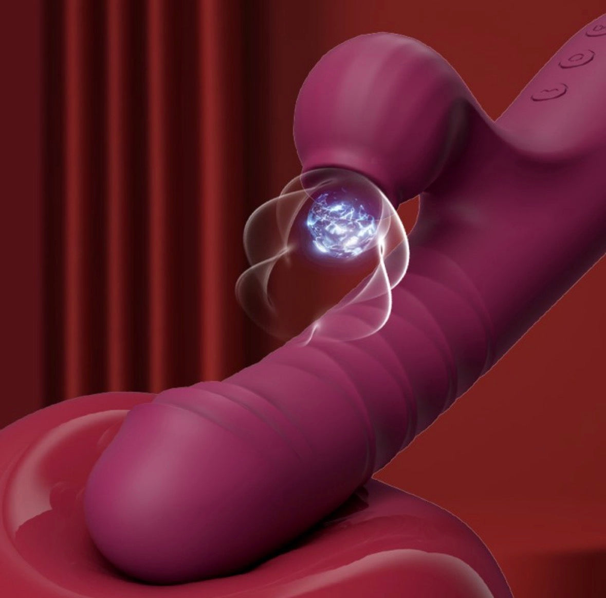 Vibrador Rabbit "Dual Bliss" Telescópico y de Succión – ¡El Todo en Uno Definitivo! 🐰💨↕️