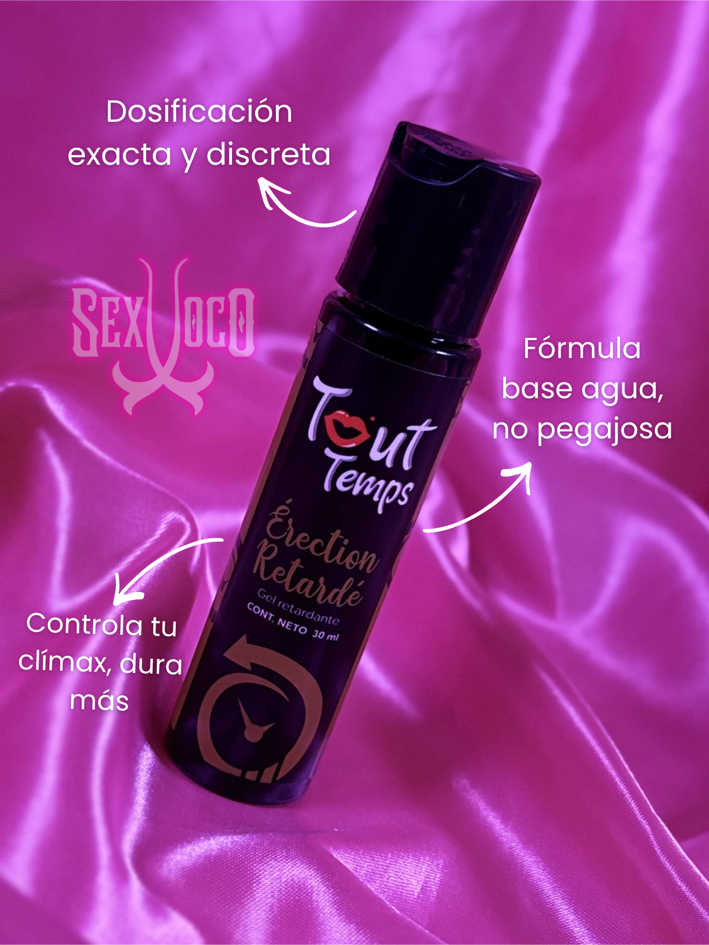 ✨ Gel Retardante Masculino "Tout Temps" – Control y Duración (30 ml) ✨