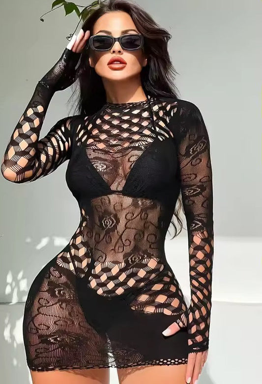 Bodysuit "Red de Tentación" – El Poder de la Transparencia