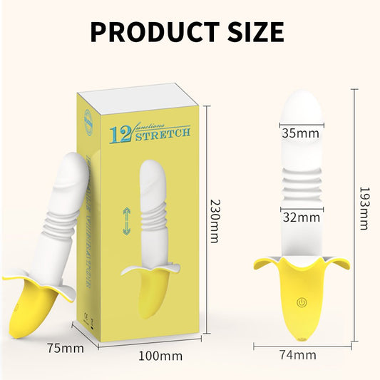 Vibrador Telescópico "Happy Banana" – ¡Más que una Fruta! 🍌⚡