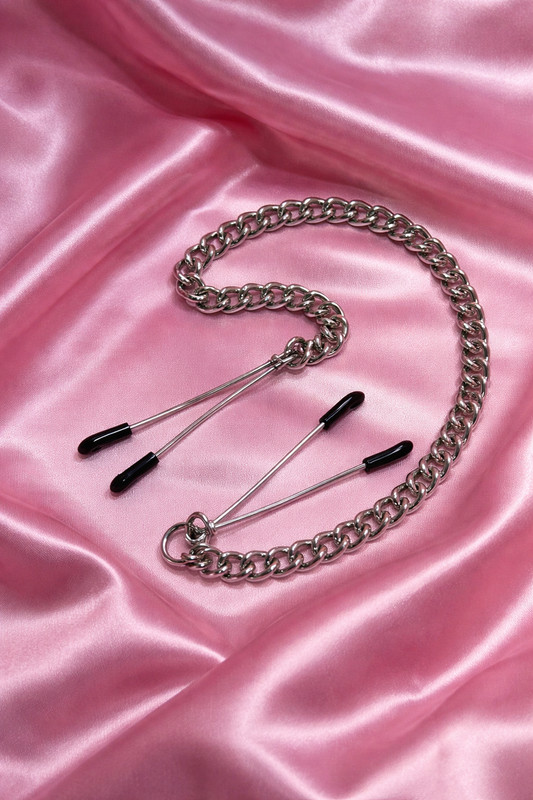 Pinzas para Pezones "Silver Seduction" con Cadena ⛓️💖