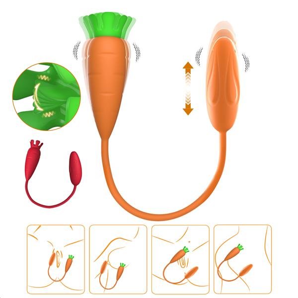 Vibrador Bunny Carrot 2 en 1 – Diversión Doble y Versátil 🥕🐰