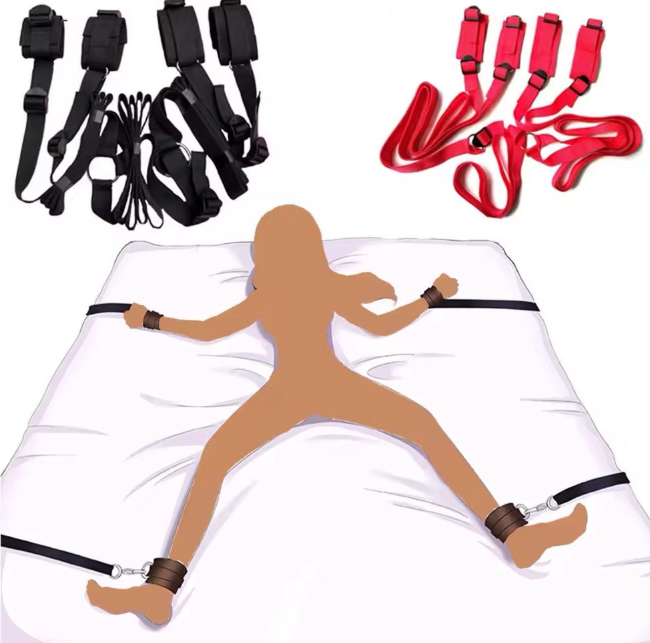 Sistema de Sujeción "Bajo el Colchón" – Convierte tu cama en un Calabozo🖤⛓️