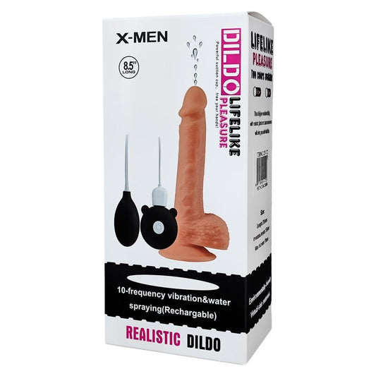 Dildo Realista Lifelike "X-MEN" – Con Vibración y Sistema de Eyaculación (21cm) 🍆💦