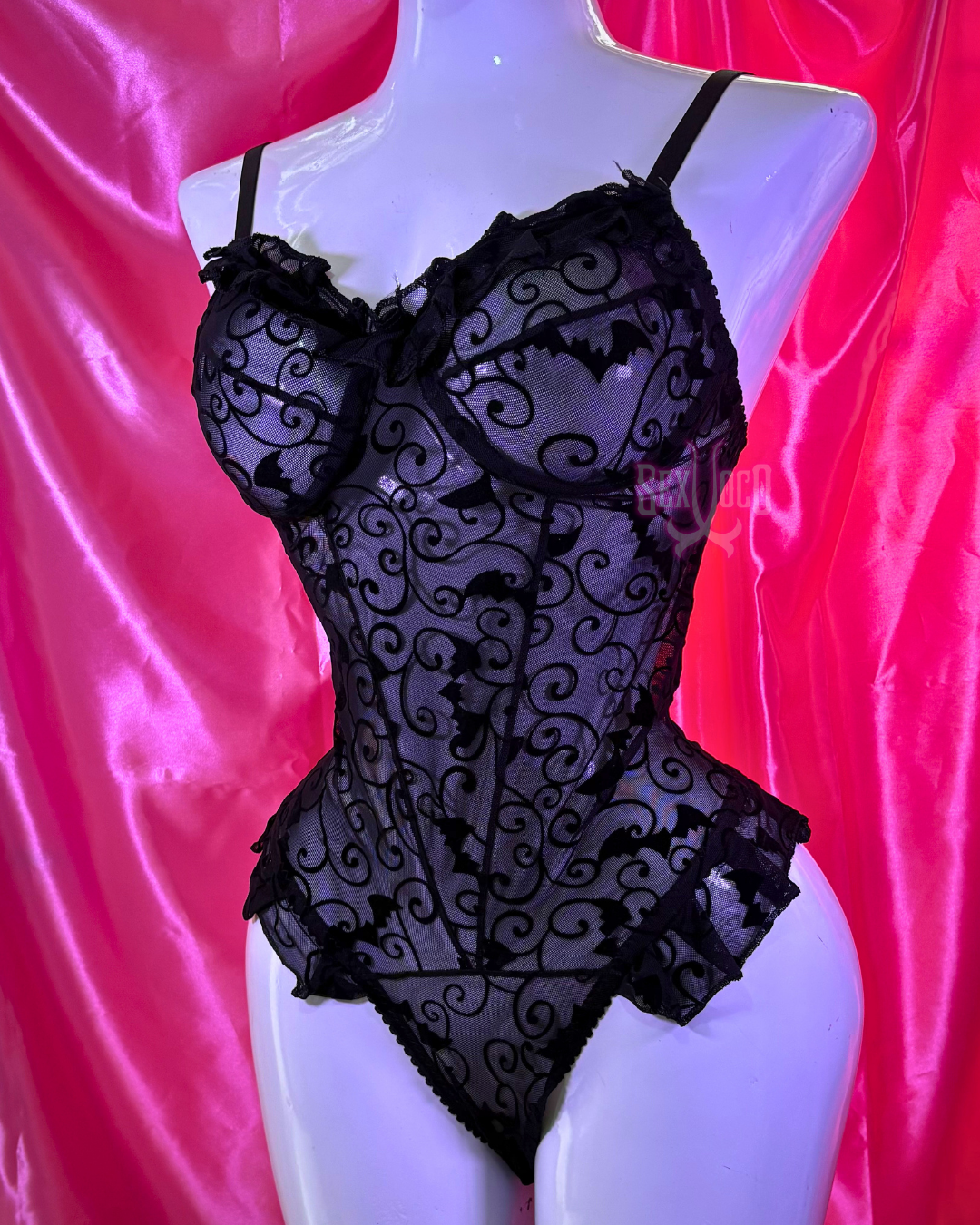 Body "Nocturna" Lace – Murciélagos & Encaje | Sex Xoco 🫦