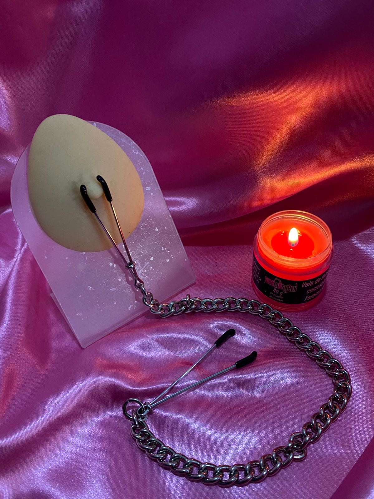 Pinzas para Pezones "Silver Seduction" con Cadena ⛓️💖