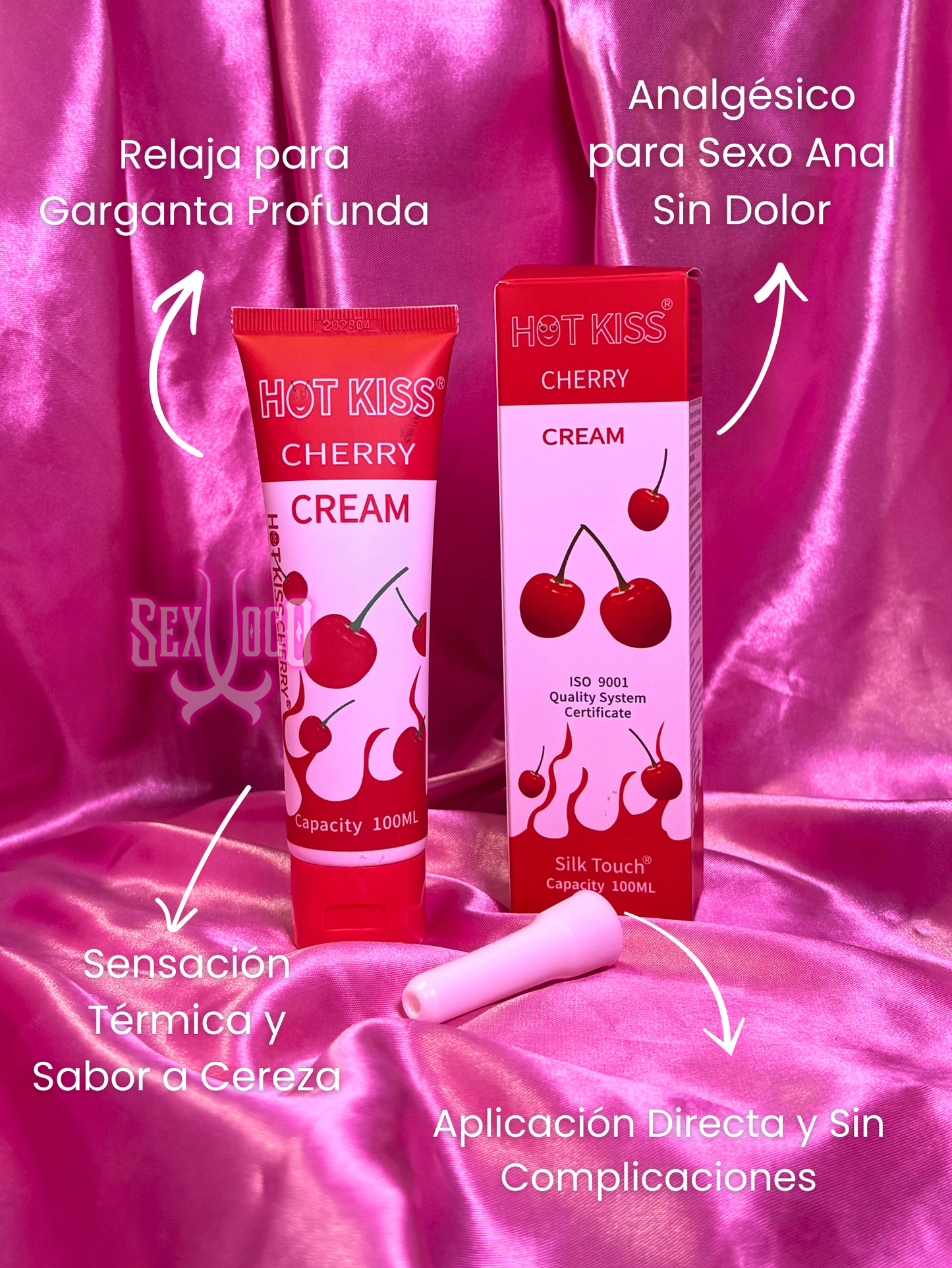 🍒 Hot Kiss Cherry Cream 3 en 1: Especialista en Garganta Profunda y Placer Anal 🔥✨
